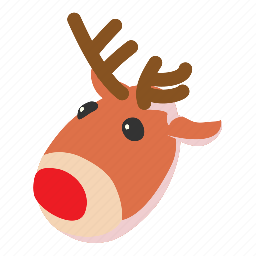 Animal, antler, christmas, deer, isometric, object, reindeer icon - Download on Iconfinder