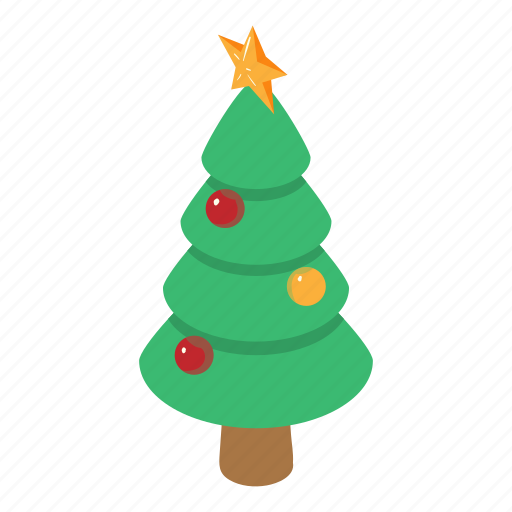 Celebration, christmas, decoration, isometric, object, star, tree icon - Download on Iconfinder