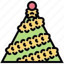 christmas, decorative, garland, tinsel, tree