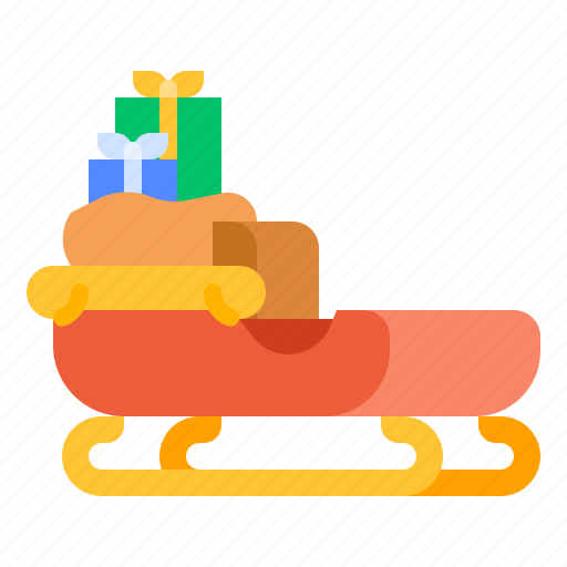 Christmas, delivery, sleigh, transportation, winter icon - Download on Iconfinder