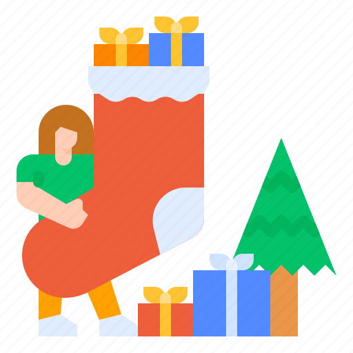 Box, celebration, christmas, gift, sock, stocking icon - Download on Iconfinder