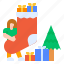 box, celebration, christmas, gift, sock, stocking 