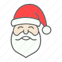xmas, santa, head, christmas, claus, merry, hat