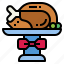 turkey, bow, chicken, roast, food 