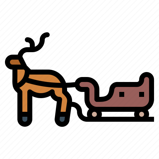 Christmas, reindeer, seat, sled, sleigh icon - Download on Iconfinder