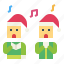 christmas, hat, sing, caroling, xmas 