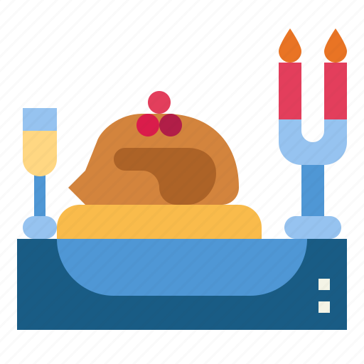 Candle, turkey, roast, food, christmas, dinner icon - Download on Iconfinder