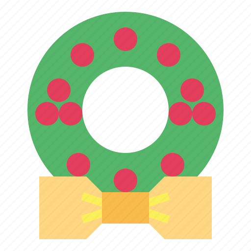 Christmas, bow, ribbon, wreath icon - Download on Iconfinder