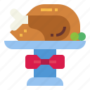 bow, roast, food, turkey, chicken