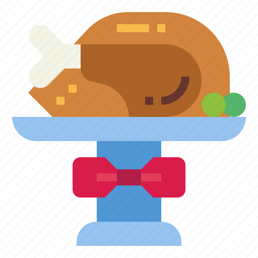 Bow, roast, food, turkey, chicken icon - Download on Iconfinder