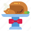 bow, roast, food, turkey, chicken 