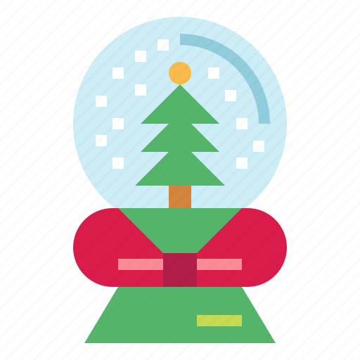 Xmas, tree, ribbon, globe, snow, christmas icon - Download on Iconfinder