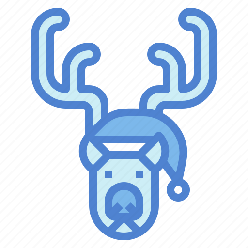 Christmas, deer, animal, reindeer, head icon - Download on Iconfinder