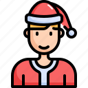 avatar, christmas, xmas, man, profile, celebration, holiday