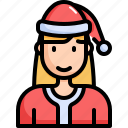avatar, christmas, xmas, woman, profile, celebration, holiday
