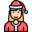 avatar, christmas, xmas, woman, profile, celebration, holiday 