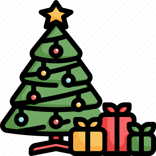 Presents, xmas, christmas, gift, tree, present, celebration icon - Download on Iconfinder