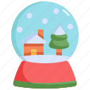 ball, snow, christmas, globe, celebration, crystal, xmas
