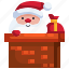 warm, christmas, fireplace, claus, chimney, santa 