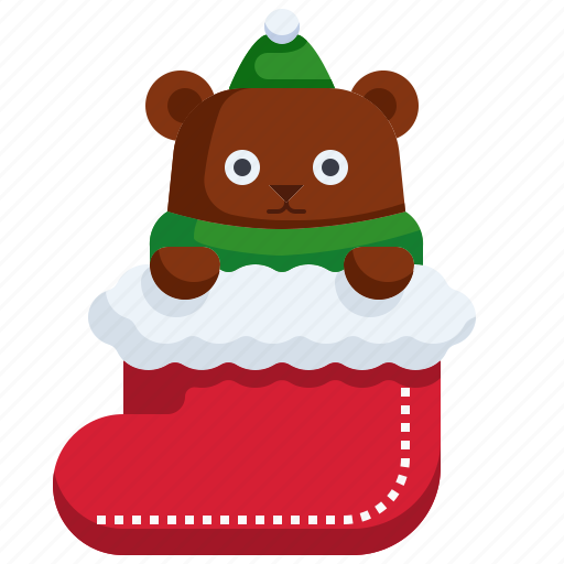 Bear, clothes, christmas, fashion, sock icon - Download on Iconfinder
