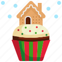 dessert, sweet, cupcake, food, christmas