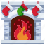 xmas, christmas, fireplace, winter, chimney 