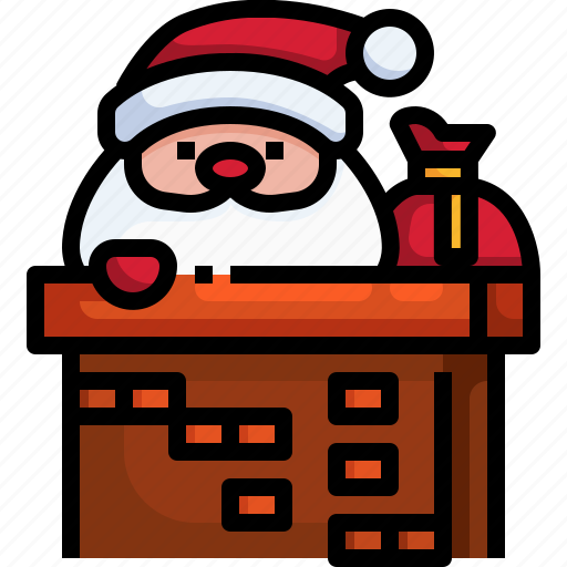 Chimney, fireplace, warm, christmas, claus, santa icon - Download on Iconfinder