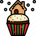 cupcake, christmas, sweet, food, dessert