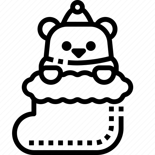 Fashion, christmas, sock, clothes, bear icon - Download on Iconfinder
