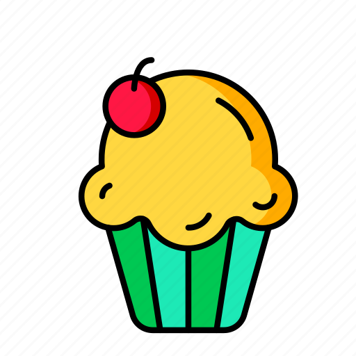 Christmas, new year, christmas muffins, cherry, holiday, muffins, santa icon - Download on Iconfinder