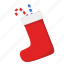 christmas, sock, santa 