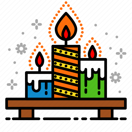 Christmas, candles, xmas, wax, decoration, light, flame icon - Download on Iconfinder