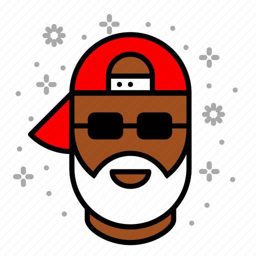 Christmas, santa, claus, cap, black, summer, xmas icon - Download on Iconfinder