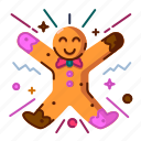 gingerbread, christmas, holiday, sweet, cookie, food, winter, traditional, man, happy, biscuit, xmas, smile, ginger, brown