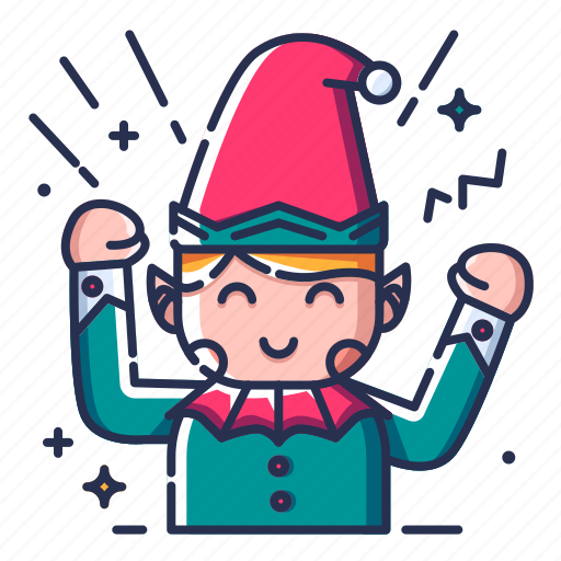 Elf, christmas, fantasy, cute, holiday, character, happy icon - Download on Iconfinder