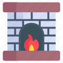 firehouse, flame, winter, emergency, chimney, house, christmas