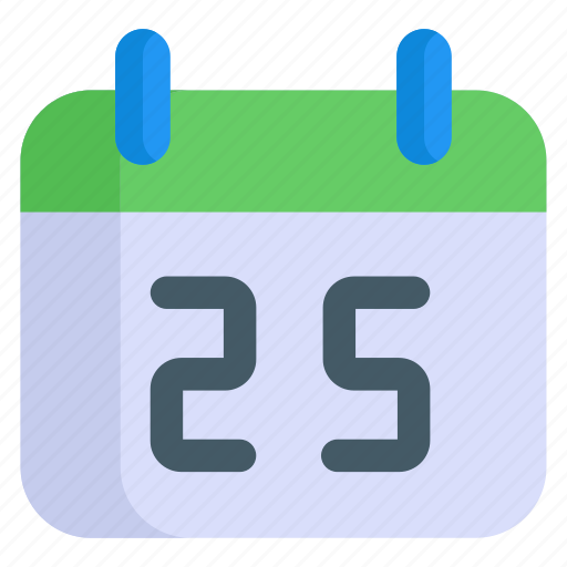 Christmas day, calendar, date, schedule, event, time, 25 dec icon - Download on Iconfinder