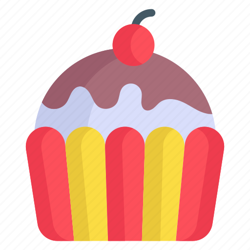Cupcake, dessert, muffin, sweet, cake, pastry, cherry icon - Download on Iconfinder