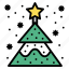 christmas, tree, star, decoration 