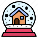 christmas, decor, decoration, house, snow, snowglobe