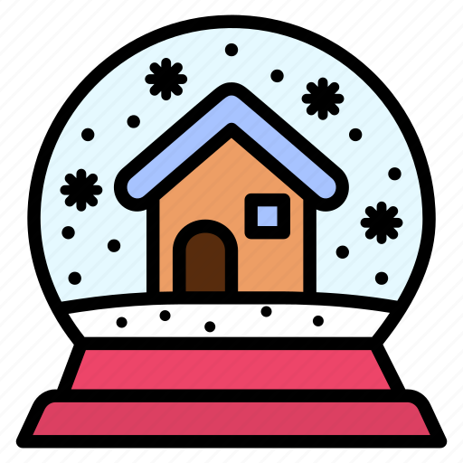 Christmas, decor, decoration, house, snow, snowglobe icon - Download on Iconfinder