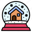 christmas, decor, decoration, house, snow, snowglobe 