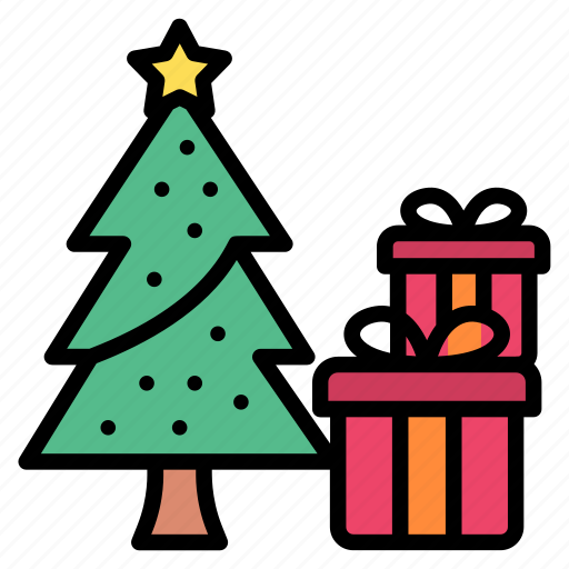 Christmas, new, year, tree, gift, box icon - Download on Iconfinder