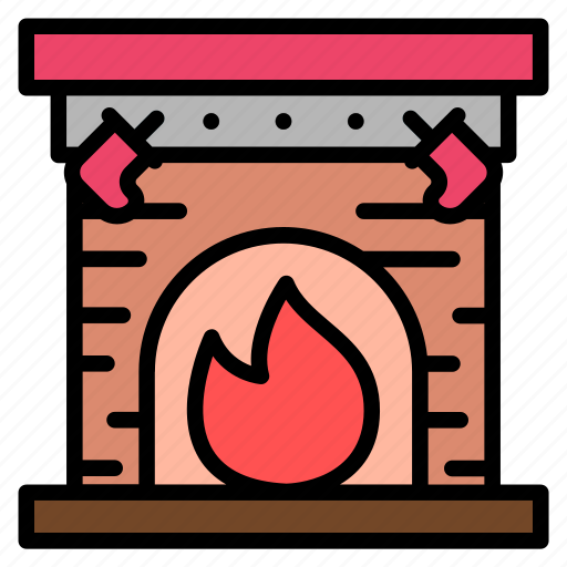 Fireplace, christmas, fire, home, warm icon - Download on Iconfinder