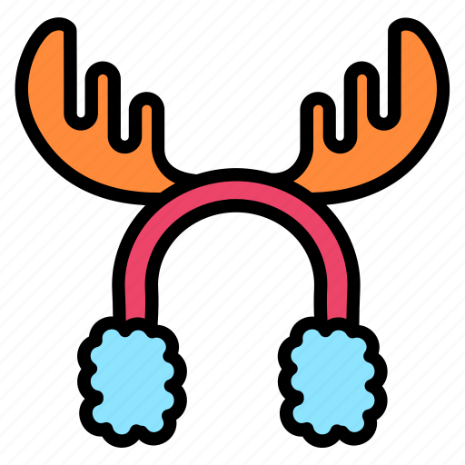 Winter, season, earmuff, christmas, reindeer icon - Download on Iconfinder