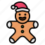 christmas, cookie, dessert, gift, sweet, man, bakery, gingerbread 