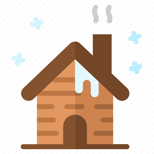 Cabin, wood, house, snow, home, winter, christmas icon - Download on Iconfinder