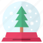 christmas, decor, decoration, snow, snowglobe, tree 