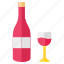 glass, bottle, wine, alcohol 