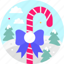candy cane, sweets, ribbon, bow